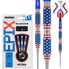 WINMAU EPIX PINPOINT 22 GRAM STEEL TIP DARTS 90 TUNGSTUN SHIP FREE FREE FLIGHTS
