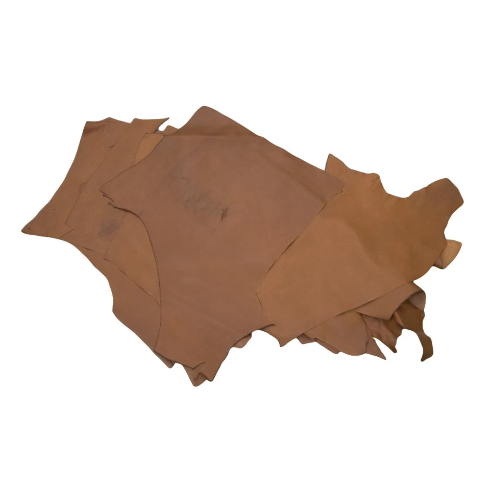 Large Brown Cowhide Lining Scrap Remnants 2.5-3.5 OZ 3 Pounds - Image 4 of 4
