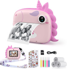 Kids Camera Instant Print, Selfie Digital Camara for Kids with Print Paper 32G