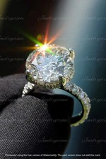2.00 CT Round Created Diamond Solitaire Engagement Ring 14k White Gold Plated