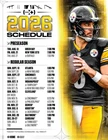 PITTSBURGH STEELERS 2026 NFL Football Schedule Glossy HUGE FRIDGE MAGNET 8"x 10"