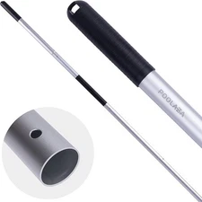 Pool Pole Dual-Handle, Anodized Aluminum Pool Skimmer Pole, Detachable & Tele...