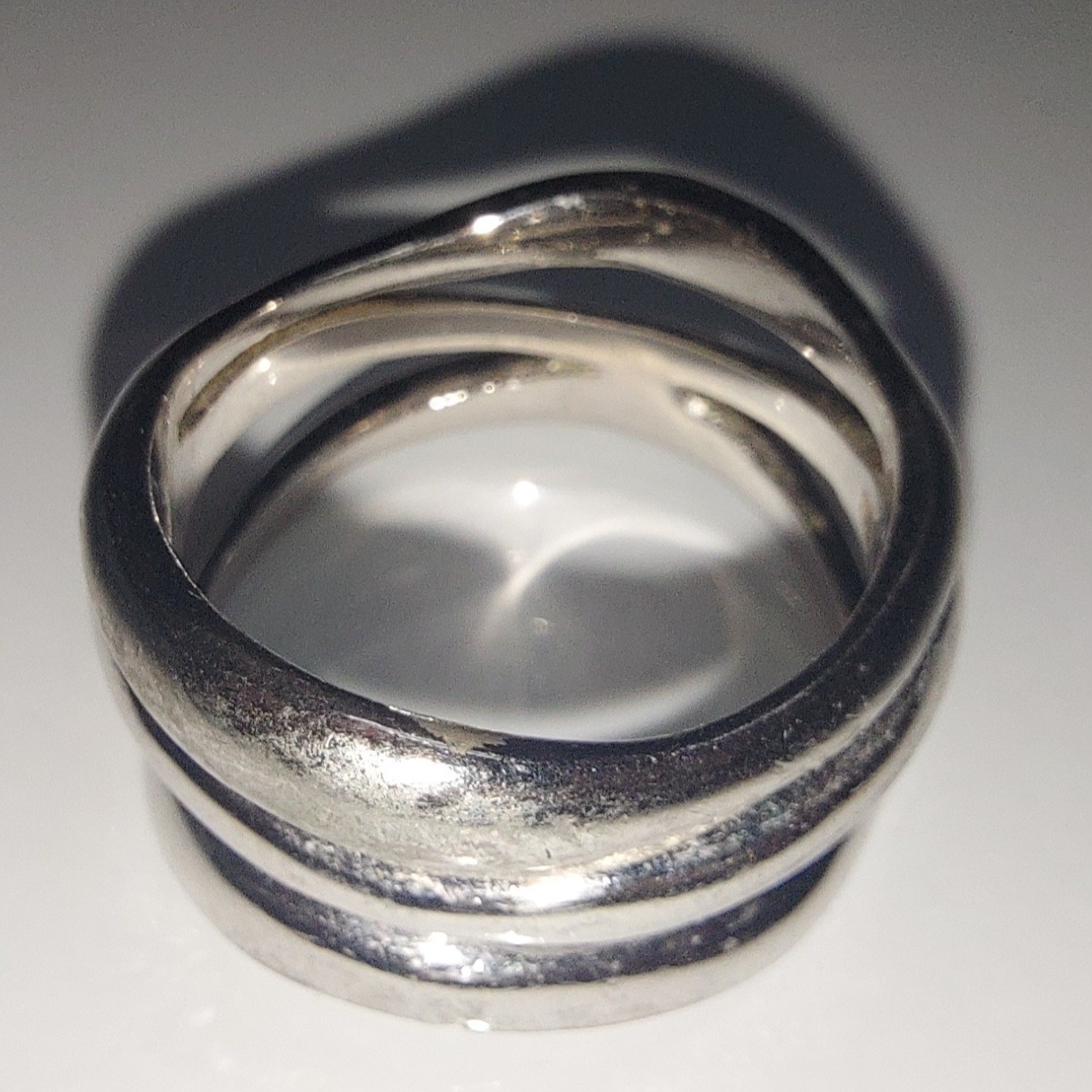 925 Sterling Silver Solid Heavy Triple Strand Asy… - image 7