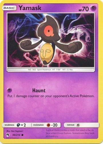 Yamask - 99/214 - Common (Near Mint) Lost Thunder - Psychic Pokémon