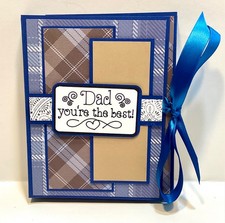 Handmade , DAD/ FATHER Premade Scrapbook Mini Photo Album    FREE Shipping   
