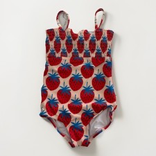 Hanna Andersson Swimsuit Girls Size 4T One Piece Strawberry
