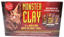 Monster Clay Sulfur-Free Oil-Based Elastic Clay 3Lb. Bulk Box BRAND NEW SHIPPING