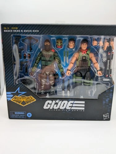 Hasbro 2025 G.I. Joe Classified Night Force Beach Head, Quick Kick 2-pack