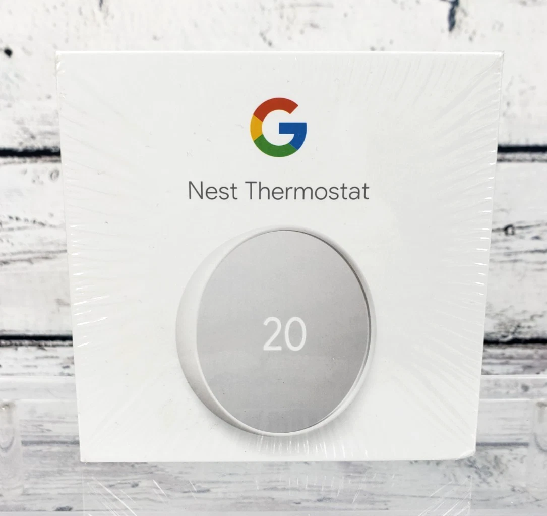 Google Nest Thermostat Programmable Smart WiFi GA01334-CA - Snow - NEW