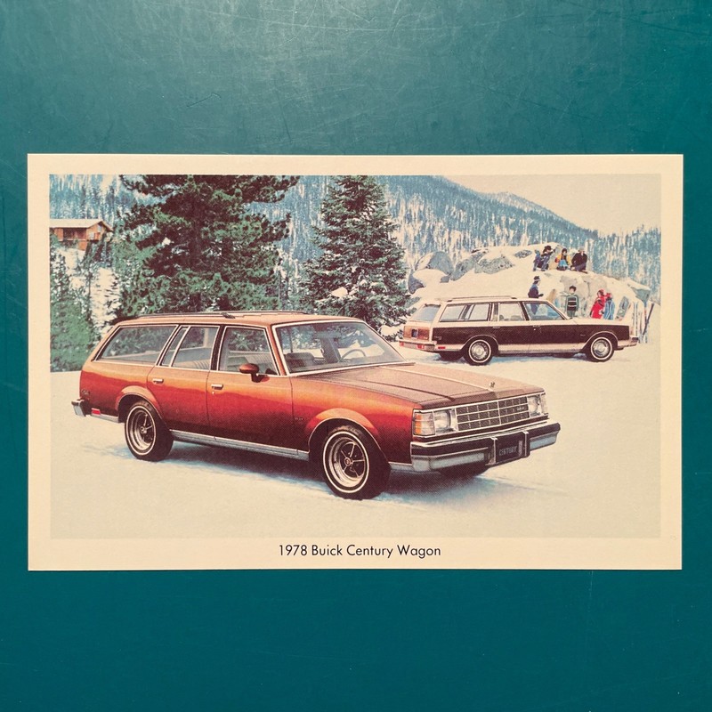 1978 Buick Century Wagon  Advertising Postcard
