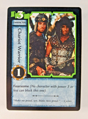 Chariot Warrior #28 - Battle Cry, Xena: Warrior Princess TCG card (1998) 75