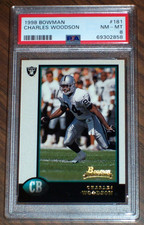 1998 Charles Woodson rookie #181 Bowman PSA 8 Oakland Raiders