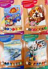 KSG A4 Paint by Numbers 4 Pack Bundle - Pack 10 -  BOARDS ONLY NO PAINT INCLUDED