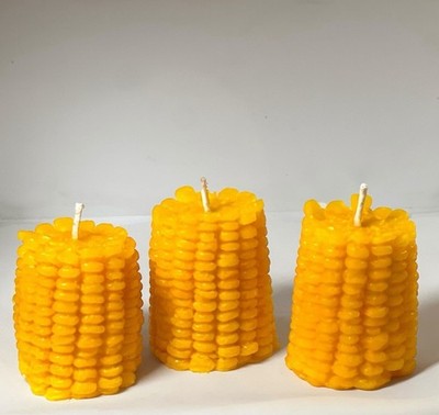 Candle Crazee, 3 pack of corn shaped cornbread scented candles