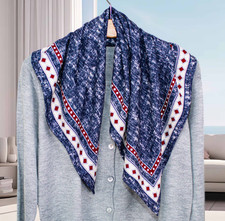 70 Cashmere 30 Silk Shawl 26'' Neckerchief Scarf Bandana lace Print Wrap new