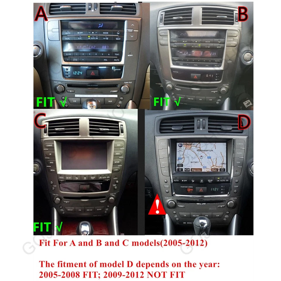 64G For Lexus IS250 IS350 2006-12 Apple CarPlay Android 15 Car Radio Stereo GPS - Image 3 of 4