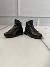 Barbie Black  Shoes Trainers For Petite Flat Foot Dolls  (C8)