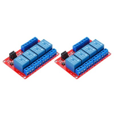 2 Stück DC 5V 4 Kanal Relaismodul Platine Schild 10A High/Low Level Trigger