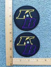 LOT OF 2 RARE KOBE BRYANT NBA BASKETBALL IRON ON PATCHES free ship