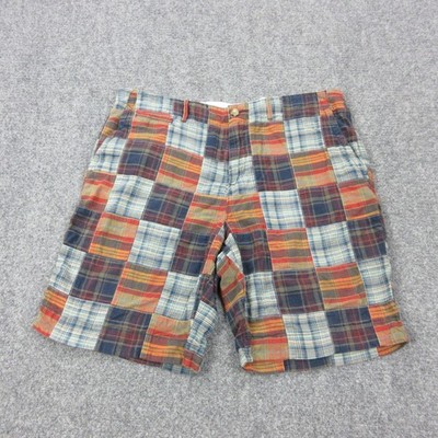 Tommy Hilfiger Shorts Mens 34 Multicolor Plaid Bermuda Cotton 10 Inseam