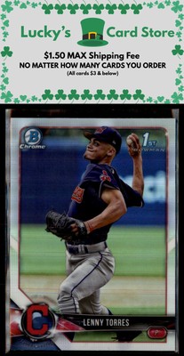 2018 Bowman Draft #BDC-8 Lenny Torres Chrome Refractors 1st Bowman Rookie