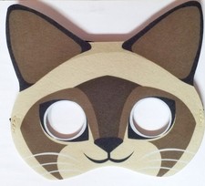 HALLOWEEN  CAT  KITTEN  8 x 7" Cosplay FACE Mask for Party - NEW