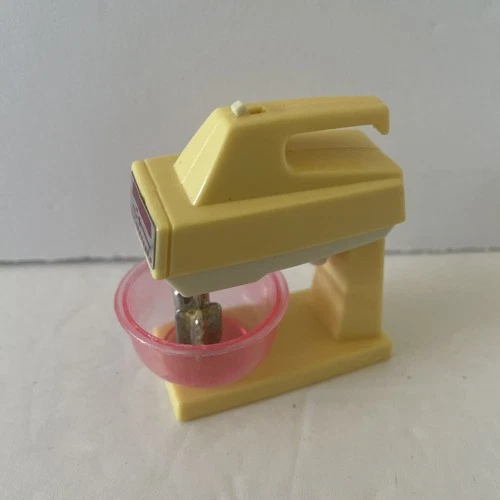 Vintage 1980s Barbie Wind Up Kitchen Mixer Tested WORKS Hand Mixer Appliance
