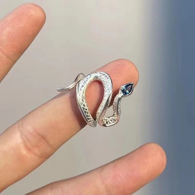 Einzigartiger Legierungsring mit Kunstwerk für Geistschlange für einen Hauch v