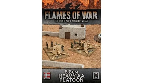 Flames of War Mid War Afrika Korps 8.8cm Heavy AA Gun Platoon (Plastic) (GBX98)