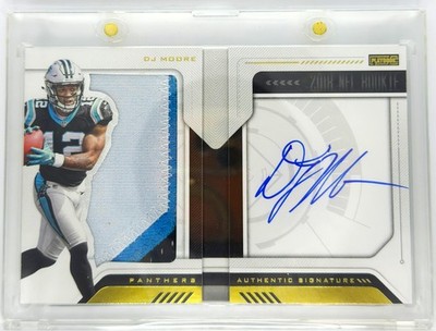 2018 Panini Playbook #216 DJ Moore 17/99 Patch Auto Gold Booklet
