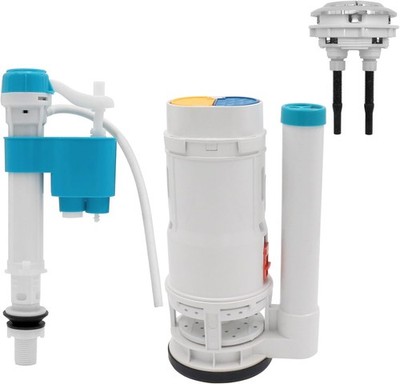 T Tulead Toilet Dual Flush Valve, Fill Push Button: 2.24'', Blue 
