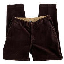 Polo Ralph Lauren Mens Vintage 90s Preston Wide Wale Corduroy Pants Brown 36X32