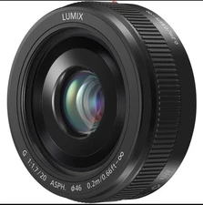 Panasonic LUMIX G 20mm F/1.7 II ASPH. Micro Four Thirds Lens H-H020A BLACK