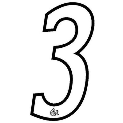 Mongoose plate number #3 decal - Black Outline