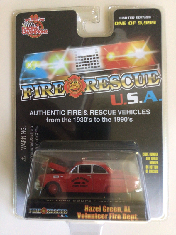 Racing Champions Hazel Green, AL Volunteer Fire Dept. 1950 Ford Coupe