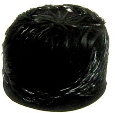 Vtg Cloche/Flapper Black Hat Feathers  Velvet Marked Paris Fashion Label VG