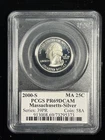2000-S 25C Silver Washington Quarter Massachusetts PCGS PR69 DCAM Flag Series