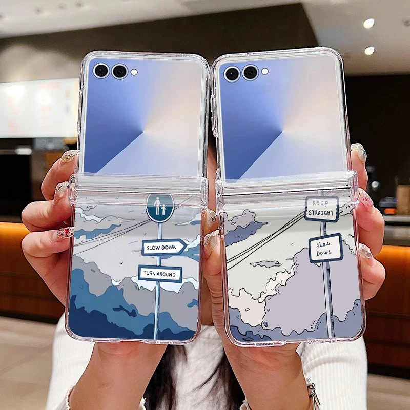 For Samsung Galaxy Z Flip7 Flip6 Flip5 4 Bow Clear Hinge Flower Phone Case Cover - Image 3 of 4