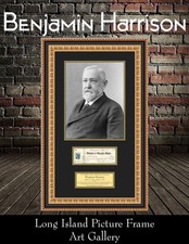 President Benjamin Harrison Facsimile Signed Check Display Custom Framed