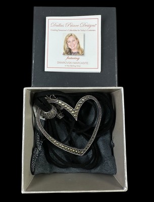 Dallas Prince Designs Sterling Silver Swarovski Marcasite Heart