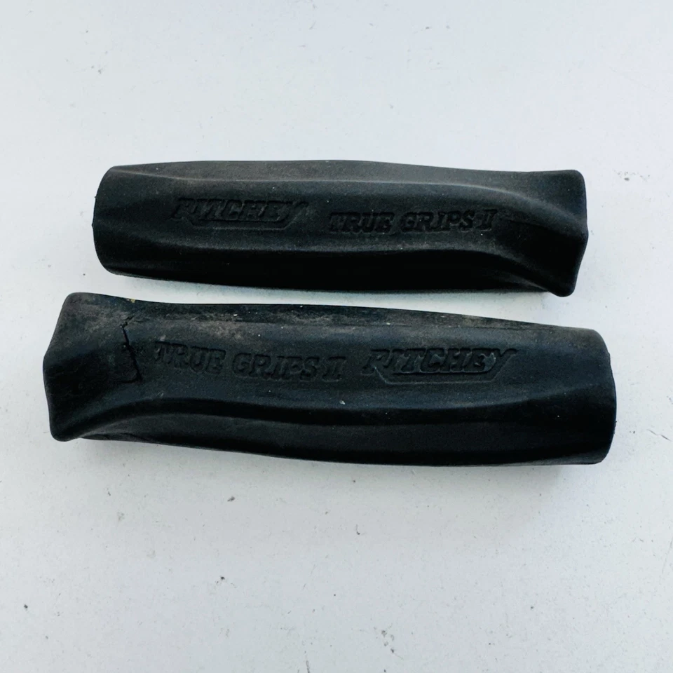 Empuñaduras de bicicleta de montaña Ritchey True Grips II Old School de colección MTB negras A46 Foto 3 de 4