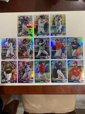 (13) 2017 Bowman Chrome Purple/Green/Blue/Base Refractor lot /99 /150 /250 /499
