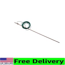 Durable 4' Ground Rod with 15ft 12 AWG Tinned Copper Wire for Grounding Systems