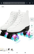 Women Men Boys Girls Skate Gear Soft Boot Roller Skates Indoor Outdoor US - 6