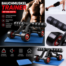 Bauchmuskeltrainer | Ab Roller mit Knie-Matte...