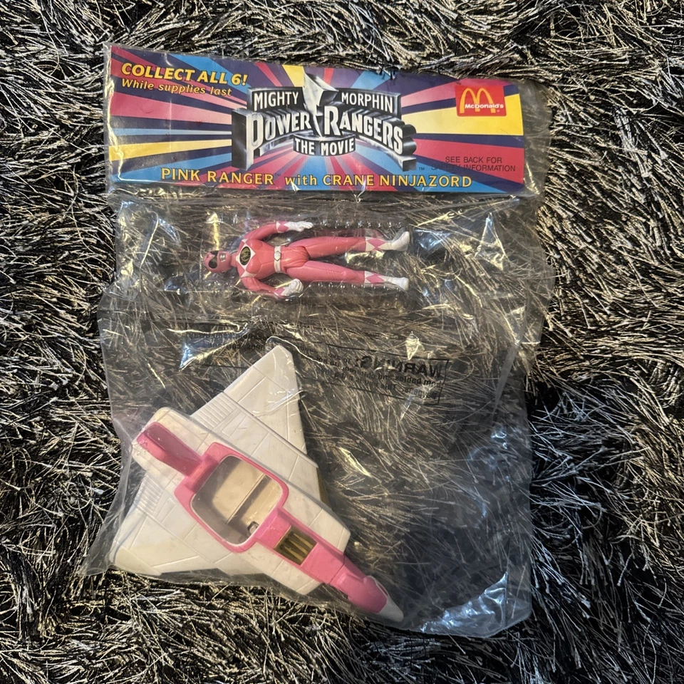 1995 Vintage McDonald's "Mighty Morphin Power Rangers" Conjunto de 5 Novo - Imagem 3 de 4
