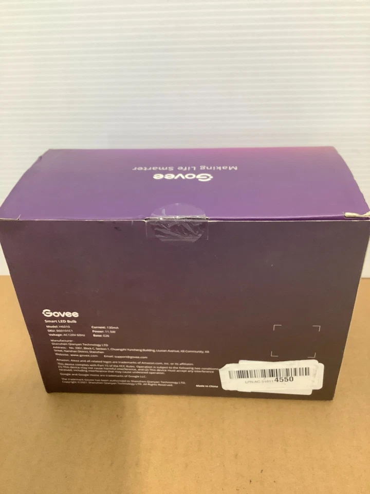 Govee H6010 RGBWW Smart LED Light Bulbs - Image 2 of 4