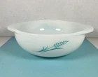 Vintage PYREX 023 Promotional White & Blue Wheat 1.5 Qt. Casserole Dish NO lid