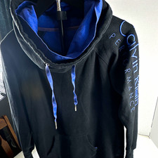 Calvin Klein Performance Women's Pullover Cowl Neck,Pockets Black/Purple M