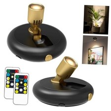 Indoor Plant Spotlight Battery Operated,Picture Light with Warm Black